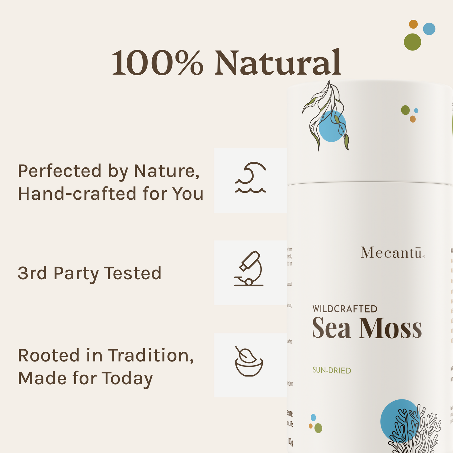 Sun-Dried Golden Sea Moss (Nutrient-Rich & Versatile)