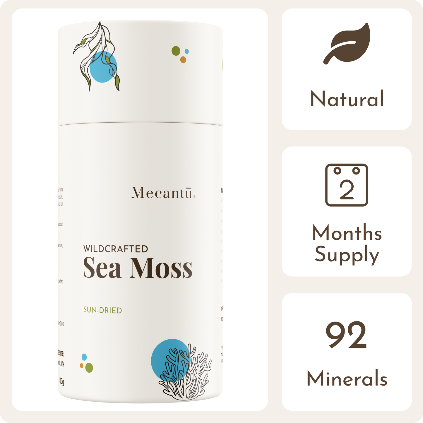 Sun-Dried Golden Sea Moss (Nutrient-Rich & Versatile)